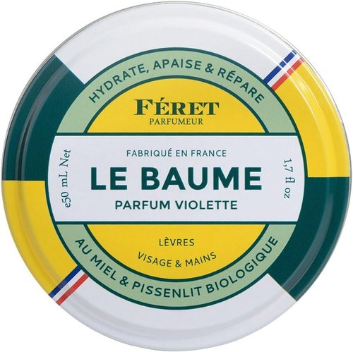 Feret Le Baume Multi-Purpose Balm – Violette – Deeply Hydrating Moisturizer for Dry Cracked Skin, Lips & Cuticles - Natural Lip Balm with Shea Butter & Honey -Made in France (1.7 Ounce (Pack of 1))