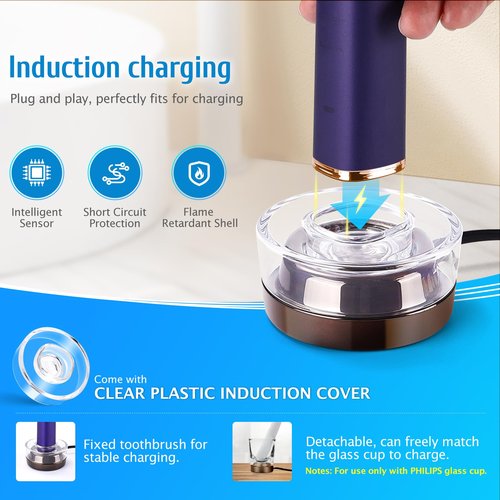 Philips Sonicare Charger Base Compatible with CBA1001 CBA2001 Series and Diamondclean HX9900 Series Toothbrush HX9911 HX9924 HX991P HX9996 HX9991 (Black)