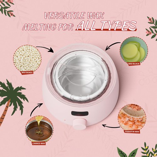 Ajoura Digital Wax Warmer, 10 minutes Quick-Heat Hair Removal Kit with Precision Temp. Control, Wax Heater including 30 Waxing Sticks & 2 Pairs of Gloves, Ideal Home & Salon Use for Whole Body