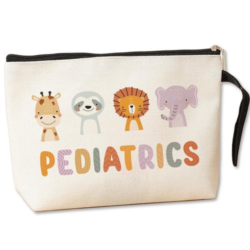 Nurse Gifts Pediatric Nursing Cosmetic Bag Nurse Appreciation Gifts Birthday Gifts for Pediatric Nurse Registered Nurse Women Toiletry Bag Nurses Day Graduation Gifts for Nurses Animal Makeup Bag
