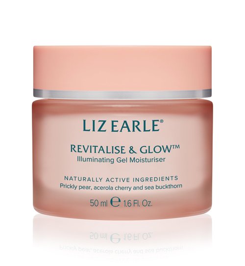 Liz Earle Revitalize & Glow Illuminating Gel Moisturizer - Brightening Vitamin C Face Cream & Pore Minimizer - Enriched with Acerola Cherry to Gently Exfoliate Skin and Boost Hydration (50ml)