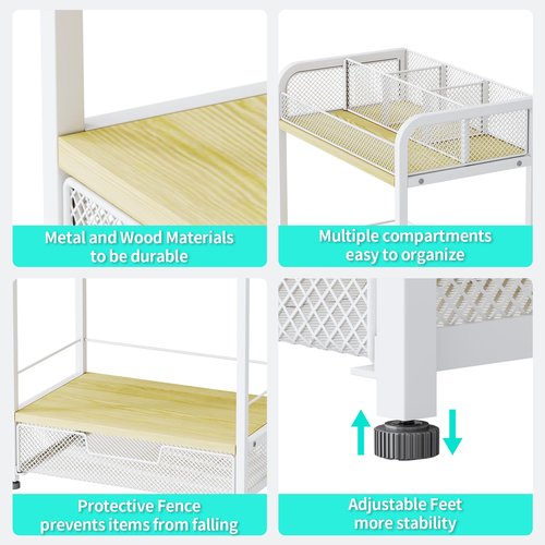 HapiRm Makeup Organizer Countertop with Drawer - Large Capacity Vanity Organizer with Dividers, Bathroom and Bedroom Desk Cosmetic Display Case for Storage Skincare, Makeup Brush, Dresser, Perfume