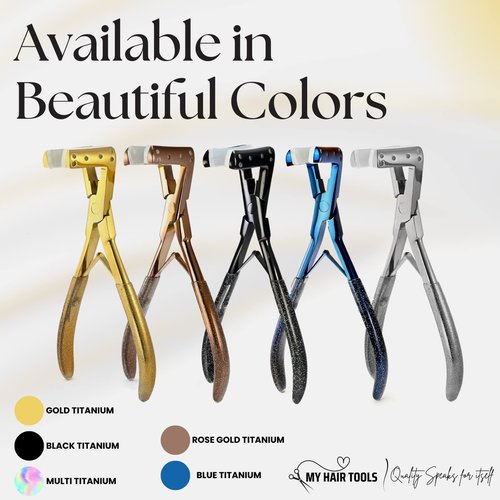 Rainbow Professional Tape in Hair Extensions Plier Stainless Steel Extensions Tape Sealing Pliers Tool with Box Hair Extension Styling Tools Non-Slip Grip (Rainbow Plier)