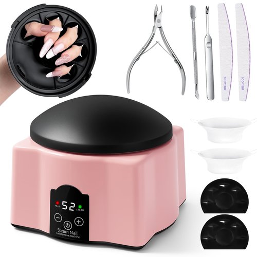 Automatic Upgraded Gel Nail Polish Removal Electric Steam Remover Machine Set, Various Gel Nail Chips Without Harming Hands Remover Tools Set