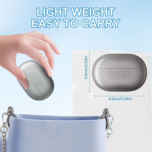Fanyil Easyclip Smart Nail Clipper - Electric Nail Clippers for Seniors, 3-in-1 Automatic NailClipper with Polishing & LED Light, USB Rechargeable, Small and Portable(Gray)