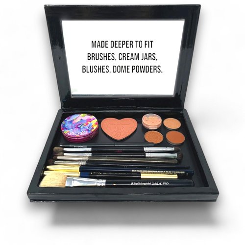 Z Palette Extra Large Deep Black Empty Magnetic Makeup Palette with Clear Window