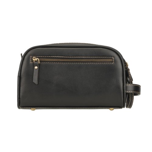 James Cuero Pemium Leather Toiletry Bag – Premium Dopp Kit, Shaving Kit, Travel Pouch, Bathroom Kit, Leather Cosmetic Travel Bag for Men and Women
