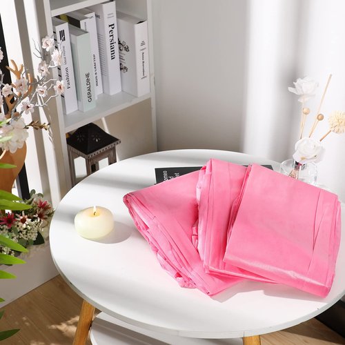Mixweer 30 Pcs Oilproof and Waterproof Massage Table Sheets Fitted Spa 39 x 87 Inches Bed Cover Disposable Protective Sheets for Beauty Salon Skincare(Pink)