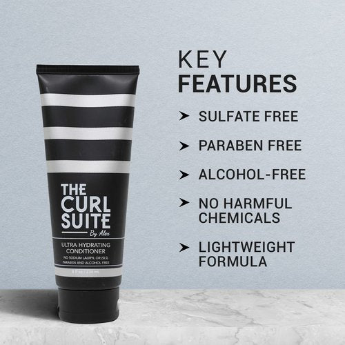 The Curl Suite Shampoo+ Conditioner Bundle -Paraben & Sulfate Free Shampoo & Conditioner for Women, Men, & Kids