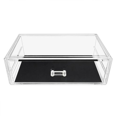 Sorbus Stackable Acrylic Drawers - 1 Clear Storage Drawers for Organizing Make up Palettes, Nail Hair Accessories, Cosmetics & Beauty Supplies - 11.75"W Makeup Organizer for Vanity, Bathroom Organizer