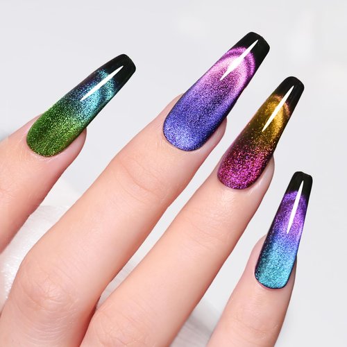 Imtiti 6Pcs 9D Cat Eye Gel Nail Polish Kit 10ml Long Lasting Soak Off UV LED Magnetic Polish for Nail Art Salon DIY at Home Gift for Women