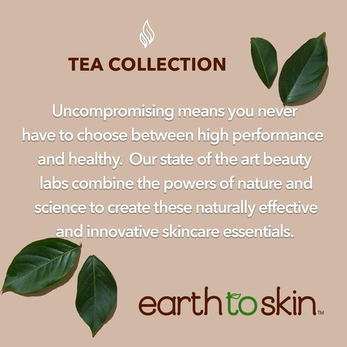 Earth To Skin Tea Time White Tea Day Cream – Hydrating Face Moisturizer with Hyaluronic Acid, Shea Butter & Glycerin – 4.0 fl oz
