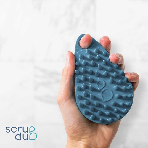 Scrub-dub™ - Premium Antimicrobial Scalp and Body Scrubber | Face Exfoliator and Scalp Scrubber for Dandruff | Loofah and Exfoliating Washcloth Replacement | Made in The USA (2-Pack)