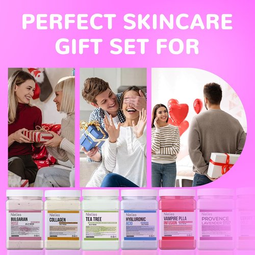 Nielies Jelly Face Mask for Facials - Hyaluronic Acid Hydrating Nourishing Jelly Mask | Vajacial Jelly Mask Powder | 23 Oz Jar