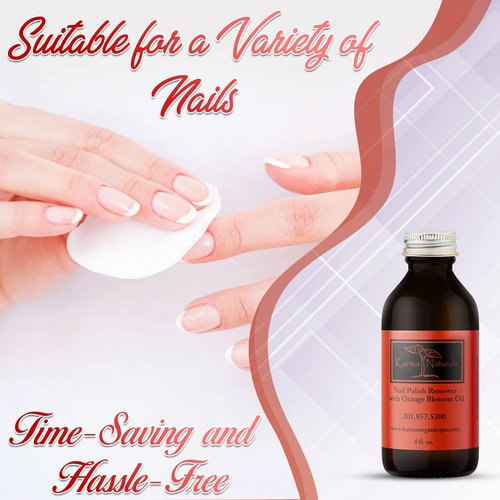 Karma Organic Nail Polish Remover & Nails Deep Nutrition Bundle – Naturals Orange Blossom Nail Polish Remover (4FL-Oz) Deep Nutrition Nails Strengthener (0.43FL-Oz)