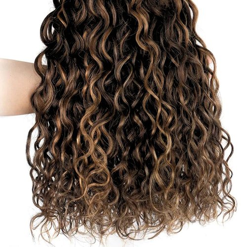 Highlight Human Hair Bundles P1B30 Ombre Brown kinky Curly Bundles 8 10 12 inch Double Weft Highlight Brown Kinky Curly Human Hair Weave Brazilian Virgin Remy Hair Extensions