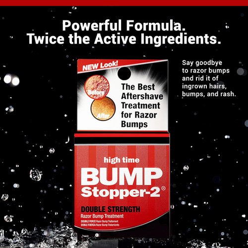 Bump Stopper 2 Double Strength Razor Bump Treatment | Formulated to Relieve Razor Burn | Eliminates Ingrown Hairs | Aftershave For Men - 0.5 OZ (5 Pack)