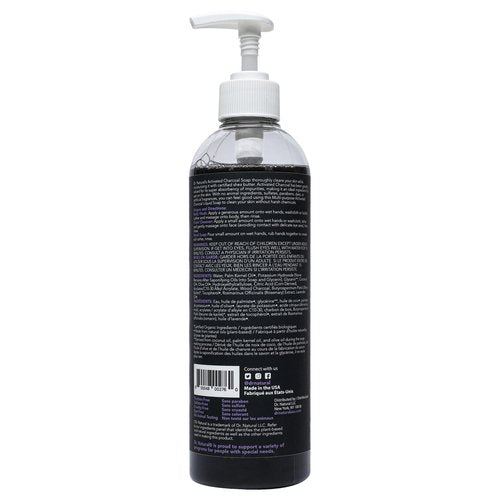 Dr. Natural Activated Charcoal Liquid Soap - Anti Acne and Blemishes - Deep Cleansing Body Wash - Gentle Body Soap for Clear Skin - Lavender - 16 oz (Pack of 2)