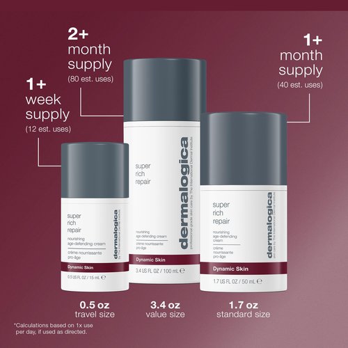 Dermalogica Super Rich Repair Anti-Aging Super-Concentrated Face Moisturizer - Help Replenish Skin's Natural Moisture Levels, 0.5 fl oz
