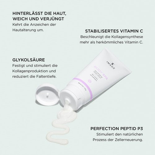 IMAGE Skincare, BODY SPA Body Lotion, Glycolic Acid, Macadamia Seed Oil and Shea Butter to Moisturize and Resurface Rough Dry Skin, 6 oz