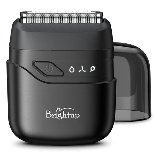 Brightup Electric Foil Shavers for Men, Mini Electric Razor for Shaving Face, Compact Travel Shaver with Floating Blades, Waterproof Wet/Dry Razor USB C Rechargeable