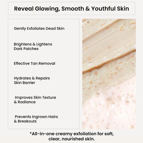 WildOak Korean Rice Scrub for Face & Body | Glass Skin | 4x Power of Shea Butter, Calendula, Ashwagandha & Licorice | Skin Tone & Removes Dead Skin Cells | Hydrating & Moisturizing Face Scrub | 3.52oz
