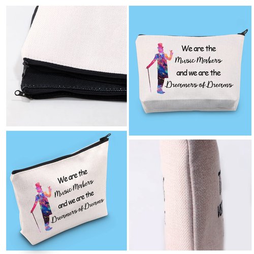 GJTIM Movie Inspired Gift We Are The Music Makers We are The Dreamers Of Dreams Music Producer Gift Cosmetic Bag for Musicians (Music Makers Bag)