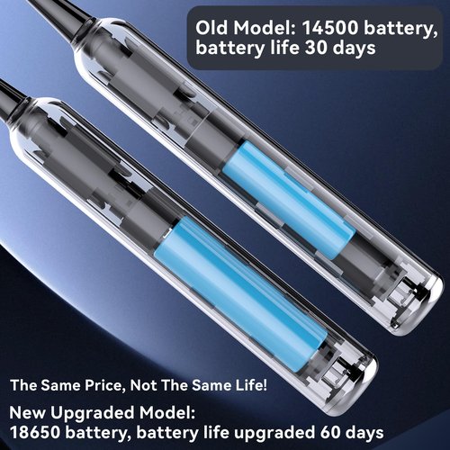 ECEOLAN Sonic Electric Toothbrush, Rechargeable Travel Toothbrush Set, IPX7 Waterproof Power Toothbrush with Case, 8 Brush Heads, Charger, 2-Min Smart Timer, One Charge for 60 Days(White)