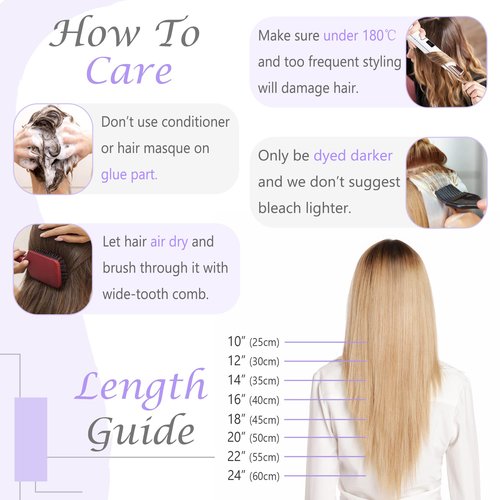 SEGO U Tip Hair Extensions Human Hair Keratin Pre Bonded Hot Fusion Nail Tip Balayage Natural Silky Straight Extensions 50 Strands 50g/Pack -14 Inch Medium Brown