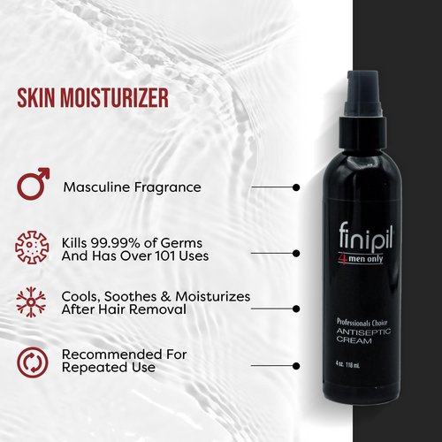 finipil Cream for Ingrown Hair for Mens After Shave 4 Fl oz, clear