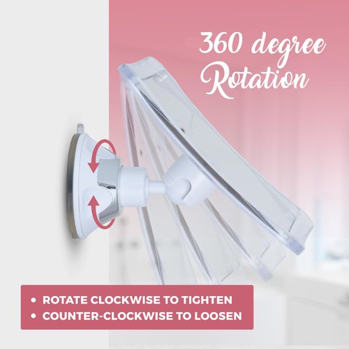 MIRRORVANA 10X Magnifying Makeup Mirror with Suction Cup - Suitable for Cosmetic, Vanity, Bathroom, and Travel Use - Designed for Precise Makeup Application and Skin Care - 6.3" x 6.3" (Square)