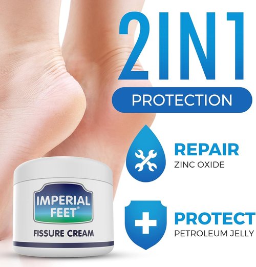 2 in 1 Foot Cream for Dry Cracked Heels - XL Foot Repair Cream for Dry Feet - Suitable for Diabetics - Used by Professionals