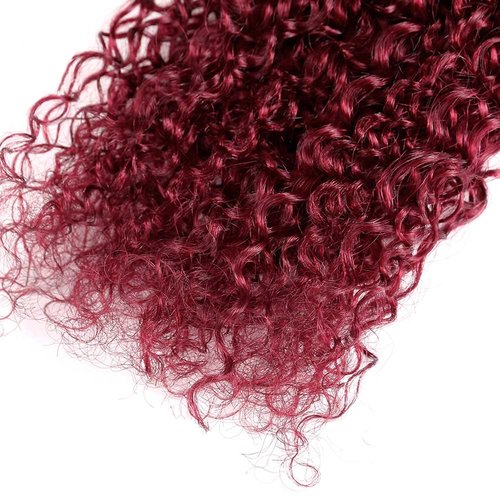Burgundy Curly Bundles Human Hair Ombre Burgundy Human Hair Bundles 1B99J Bundle 12 14 16 Inch Double Weft Brazilian Virgin Remy Hair Extensions For Women Deals 300G