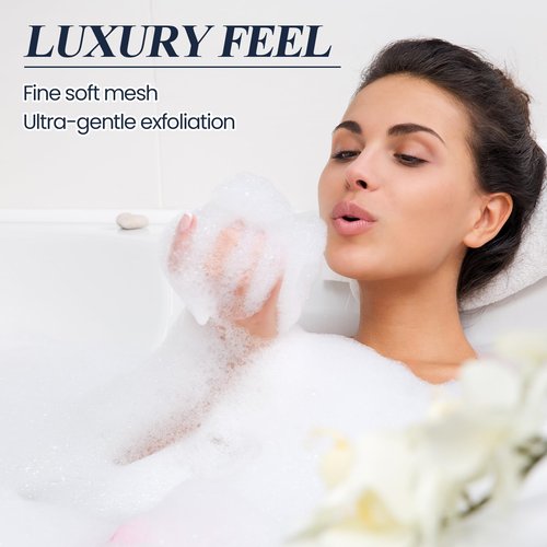 Hushee 240 Pcs Soap Bag Bubble Mesh Bags Exfoliating Soap Pouch with Drawstring for Foaming Drying Easy Bubble Store