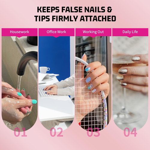 MAGIC ARMOR 15g Semi Solid Nail Glue Gel with 5ml Remover Glue Pen, Super Glue for Press On Nails, No UV Light Needed Long Lasting, Click Removal Pen Design 3-in-1 Remover