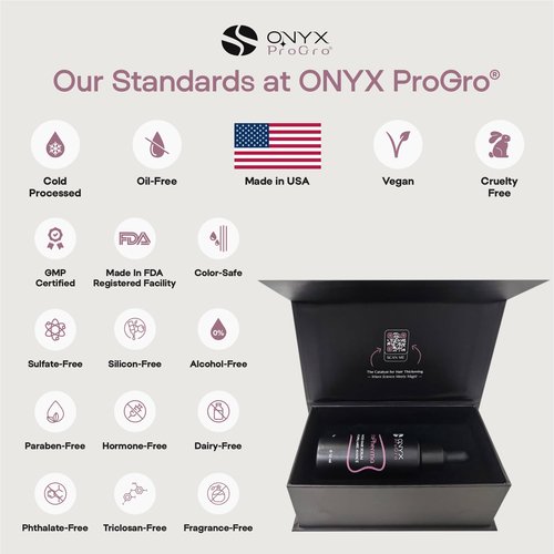 ONYX ProGro LactoPherma Hair Growth Serum for Women & Men – Oil-Free Formula with 12 Active Ingredients – Boosts Regrowth, Thickens Hair, Reduces Hair Shedding & Thinning, Stimulates Scalp Circulation