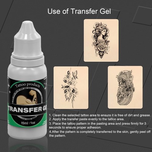 YILONG Tattoo Gun Kit - Tattoo Machine with 1500 mAh Capacity Power Supply, Tattoo Pen Kits for Beginners, Tattoo Supplies 10Pcs Cartridge Needles, 5Pcs Transfer Papers and 3mm Practice Skin