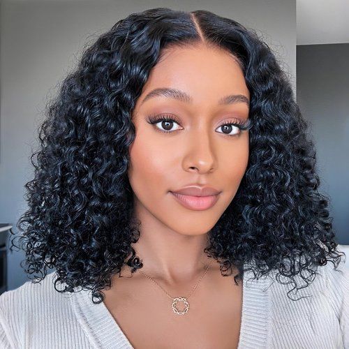 16 Inch 13x4 Deep Wave Lace Front Wig for Women Human Hair Pre Plucked Pre Cut Lace Front Wig Human Hair