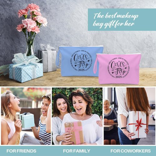 Fokongna 2PCS Girls Trip Gifts Wet Bag Wet Dry Bag Beach Bag Favors for Swimsuit Toiletry Bag Travel Essentials For Women, Beach Travel Gym Wet Dry Bag for Swimsuit Dirty Diaper Bag