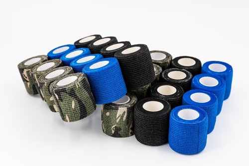 EH Tattoo Grip Tape 24Pcs Self-adhesive Bandage Cohesive Elastic Wrap for Tattoo Pen Machine Accessories