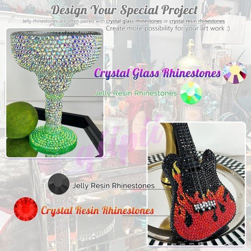 qiipii 12 Colors 2mm Small Crystal Resin Rhinestones Rainbow Colorful Flatback Tiny Stones Gems Diamonds Crystals Charms for Nails Eyes Face Makeup Crafting Tumblers Bottles DIY Crafts Shoes Clothes