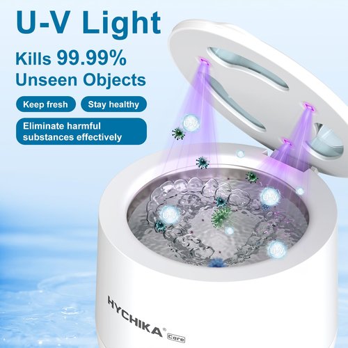 Ultrasonic Retainer Cleaner Machine,45kHz High Frequency,4 Upgraded Modes, Ultrasonic Retainer Cleaner,200ML Dental Cleaning Pod,for Retainers,Night Guards,Aligner,Braces etc.,Iceberg White
