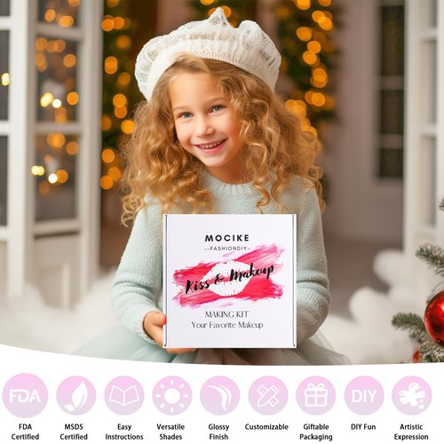 MOCIKE DIY Lip Gloss Making kit for Girl Gifts - 37 PCS DIY Lip Gloss kit Make Your Own Lip Gloss