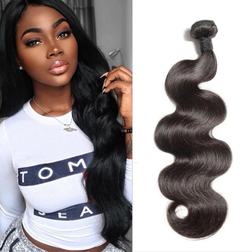 Body Wave Bundles Human Hair 16 Inch 12A 100% Unprocessed Brazilian Virgin Hair Body Wave Bundles Human Hair Extensions Natural Color