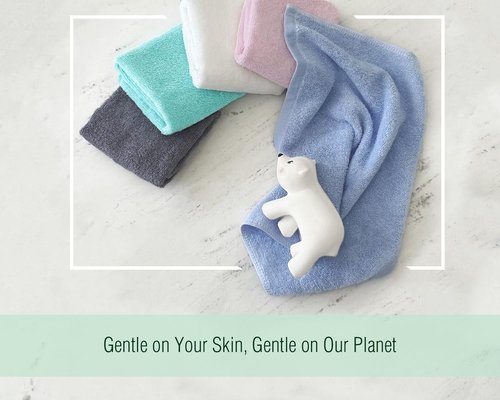 SUMMERMIA 12 Pack Washcloths 13" x 13" - Soft Wash Cloths for Your Face Towel, Viscose derived from Bamboo & Cotton Blend Wash Cloths for Your Body (White)