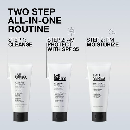 Lab Series Men's All-In-One Face Treatment - Face Moisturizer for Fine Lines & Wrinkles- Facial Lotion Skin Care for Men - With Hyaluronic Acid, 1.7 Fl Oz