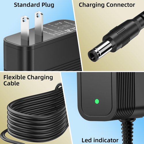 12V Charger for AeroGarden Harvest 360 Slim Elite Power Cord Compatible with AeroGarden 100690 100691 100692 100693 100694 100695 Adapter Replacement Power Supply