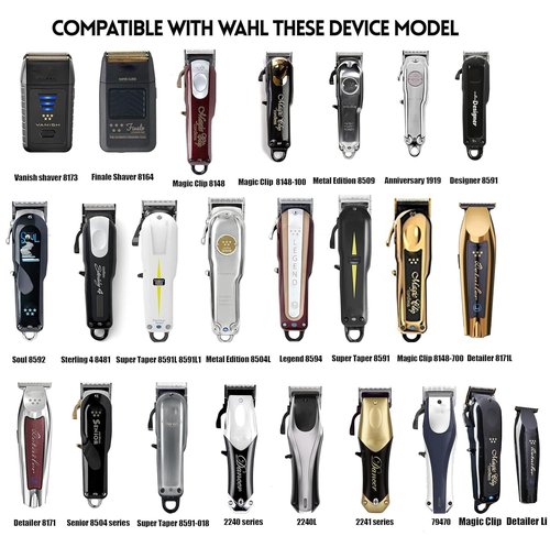 Kaynway 2PCS USB Charger Stand Set for Wahl Magic Clip Senior Sterling-4 Detailer Lithium-Ion Pro Clippers, Replacement Charging Cable for Wahl 8164 Finale & 8173 Vanish Shaver