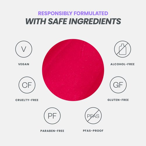 Wonderskin Wonder Blading Lip Stain Peel Off Masque - Long Lasting, Waterproof (First Kiss) with Top Gloss - Red Glitter Lip Gloss, Hydrating and High Shine Finish