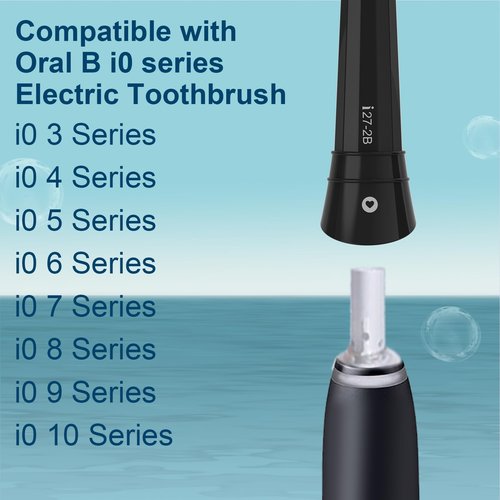 iO Replacement Heads Compatible with Oral b iO 2/3/4/5/6/7/8/9/10 Series Electric Toothbrush,Gum Care Toothbrush Head Compatible with Oral b iO Replacement Heads,Black